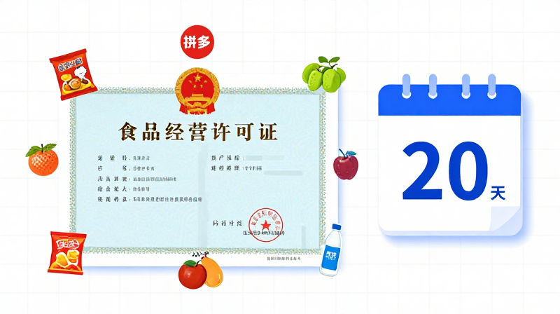 拼多多食品经营许可证审批几天？办食品经营许可证需要什么材料