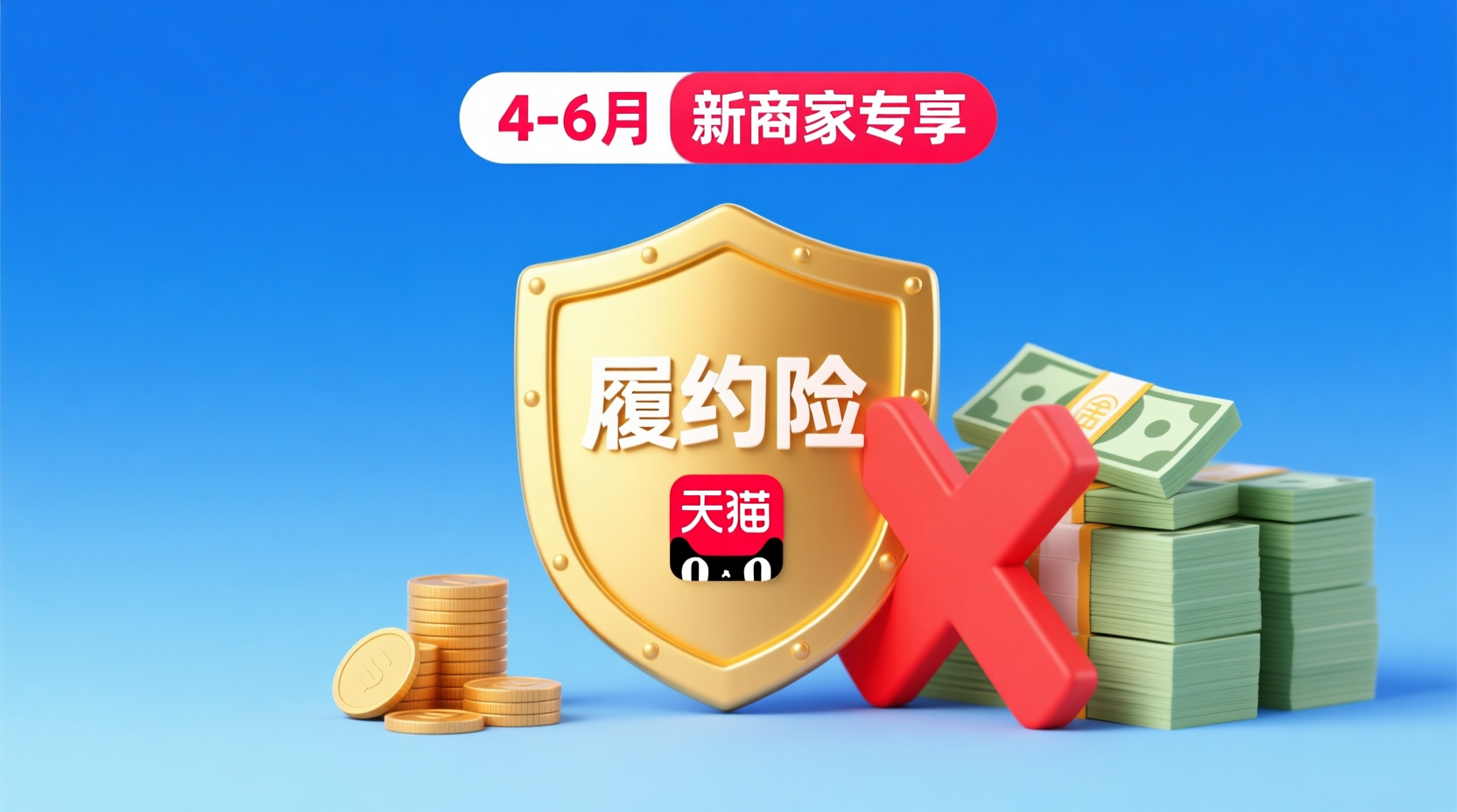 天猫保证金履约险 天猫新商家政策 保证金减免 天猫入驻优惠 电商开店成本 天猫限时权益 商家资金支持
