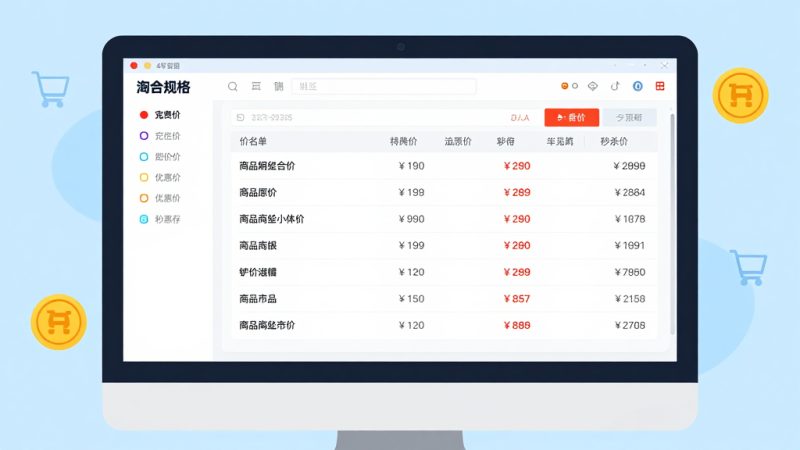 淘宝直播 多价格设置 商品规格 改价方法 序号调整 直播间管理 差异化定价