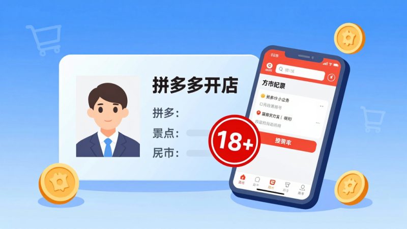 拼多多开店 年龄要求 开店流程 开店条件 入驻年龄 开店攻略 未成年人开店