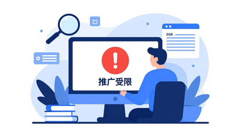 淘宝推广受限 宝贝不让推广 商品推广受限 类目错误 店铺违规 推广手段优化 DSR评分