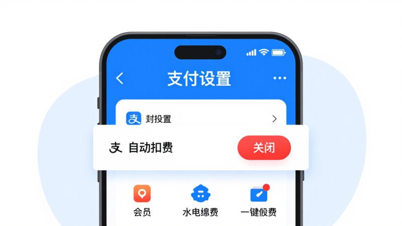 支付宝自动扣款在哪里关闭？支付宝自动