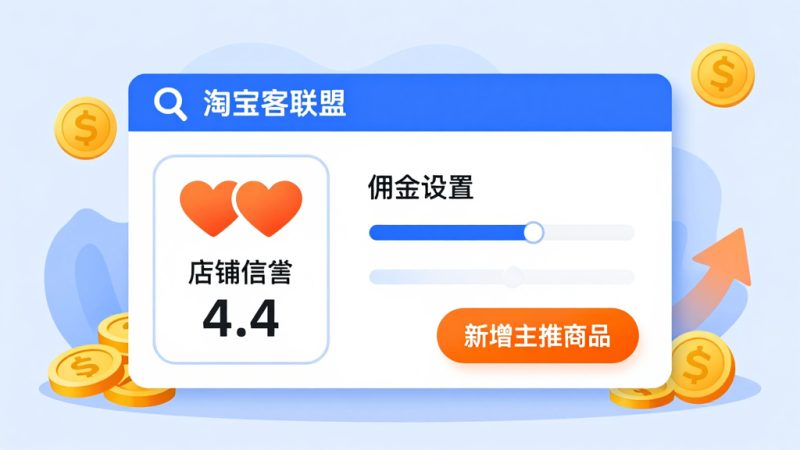 淘宝客联盟 找店铺 淘宝卖家 加入淘宝客 店铺信誉 佣金设置 推广技巧