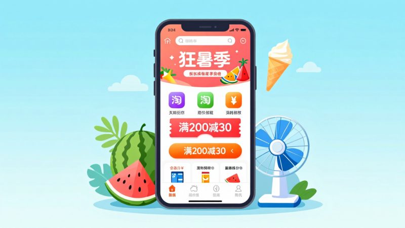 淘宝狂暑季 优惠券领取 满减活动 活动时间 品类券 购物攻略 使用规则 省钱技巧