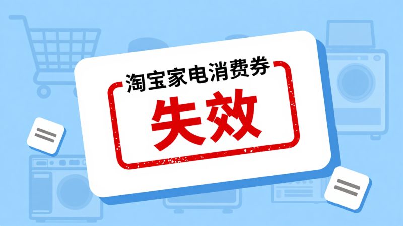 淘宝消费券 消费券失效 家电消费券 卡券删除 优惠券规则 消费券使用 淘宝优惠券