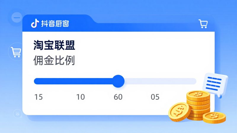 淘宝联盟 淘宝客 商品佣金 推广链接 抖音橱窗 商品分享 佣金设置 电商推广