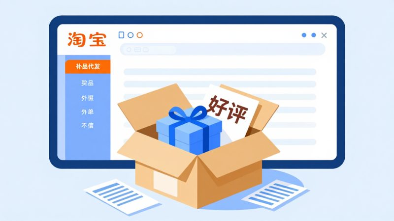 淘宝补单 补单发货 空包发货 礼品代发 虚拟发货 补单技巧 淘宝运营