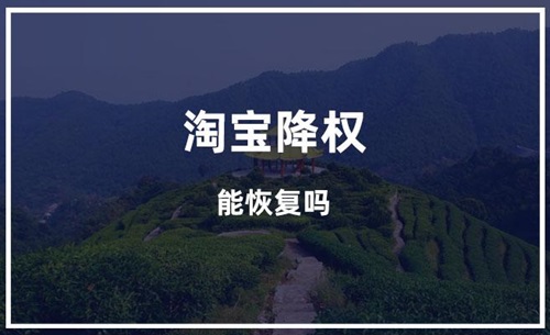 个人淘宝号降权怎么恢复正常